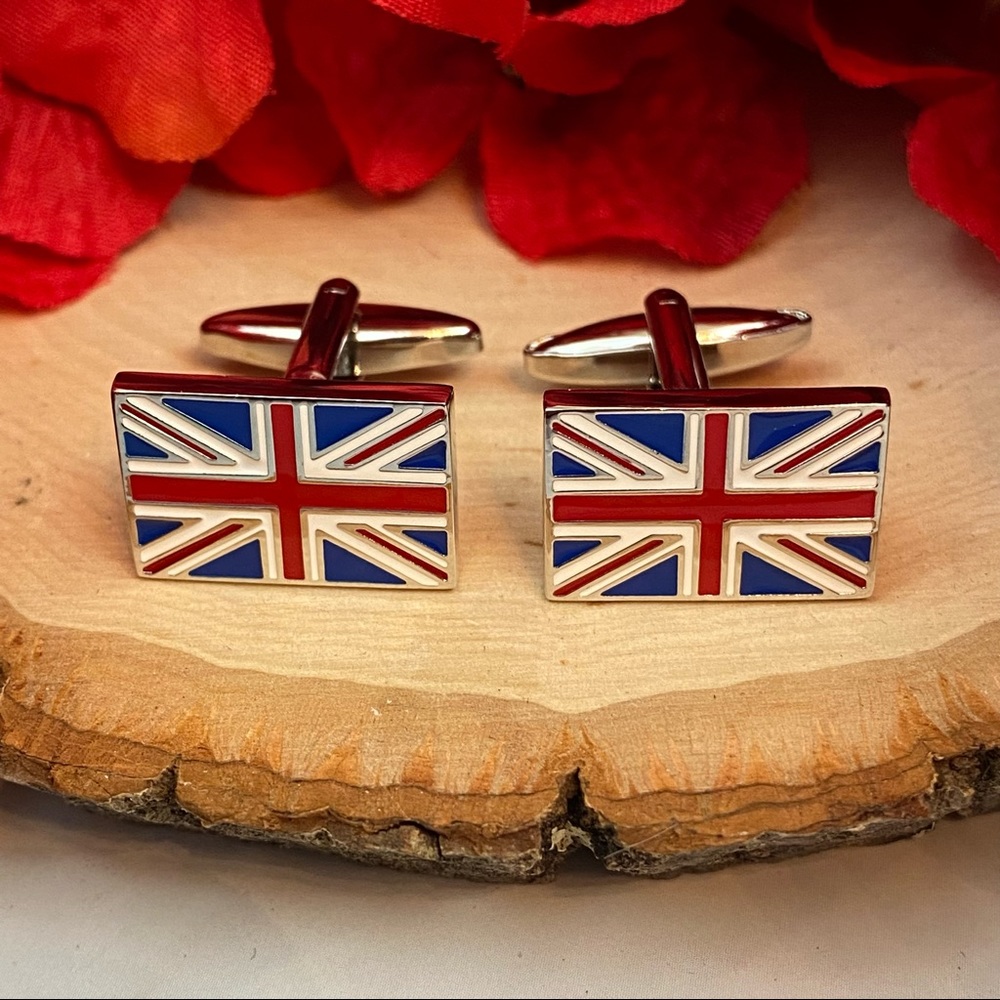 Union Jack United Kingdom Flag Cufflinks - Picture 5 of 16